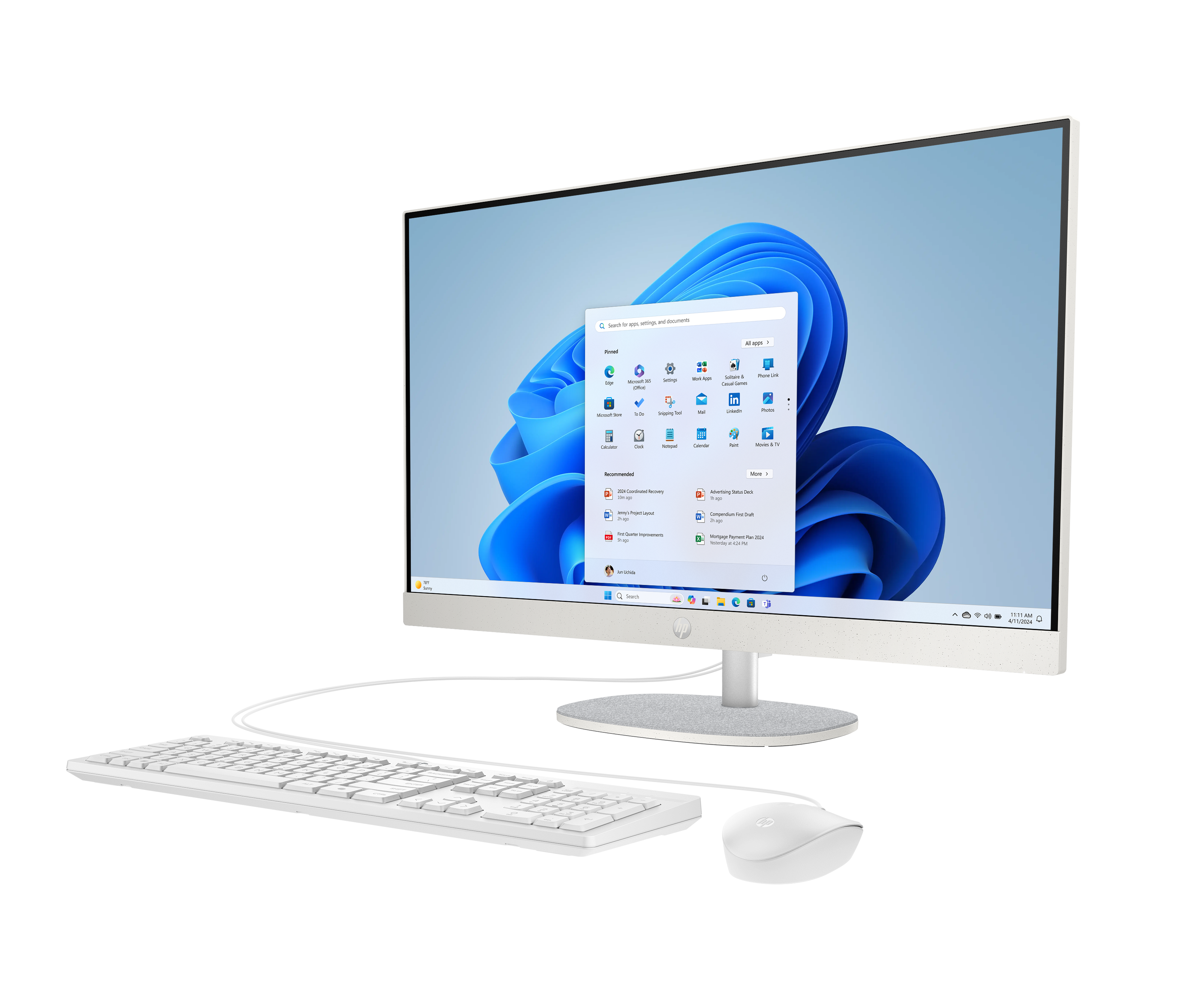 HP 27 AiO 27-cr0067ny Kompiuteris 27'' FHD IPS i7-1355U 16GB 512GB SSD FreeDos, Shell White